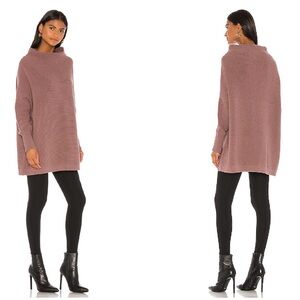 Free People Dusty Rose Cowl Neck Sweater